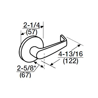 Corbin Russwin Special Order Complete Lever and Rose Trim Kit for ML2030 Privacy Function Special Orders image 2