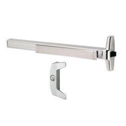 Von Duprin Narrow Stile Rim Exit Device with Night Latch Trim Rim Exit Devices