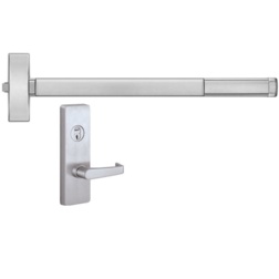 Precision Hardware Fire Rated Apex Rim Exit Device with Night Latch Lever Trim Rim Exit Devices